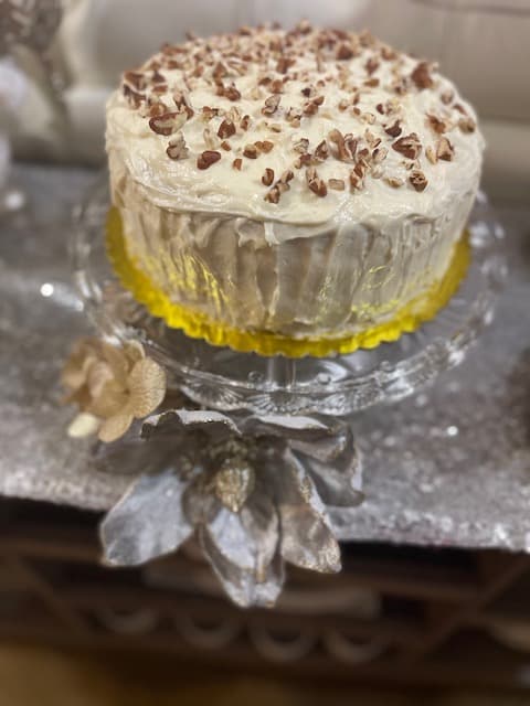 Red Velvet with Pecan Topping